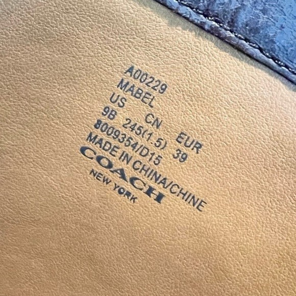 Coach Mabel Leather Western Chain Riding Boots in color Dark Smoke Size 9 A00229 - Picture 7 of 9